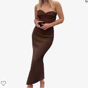 Brown Knit Dress